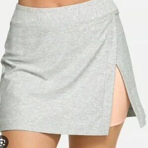 Outdoor Voices Womens Heathered Gray Pink Court Skort